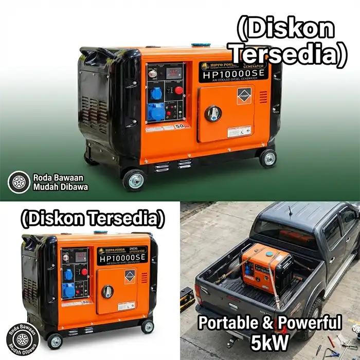 diskon genset portable hippopower