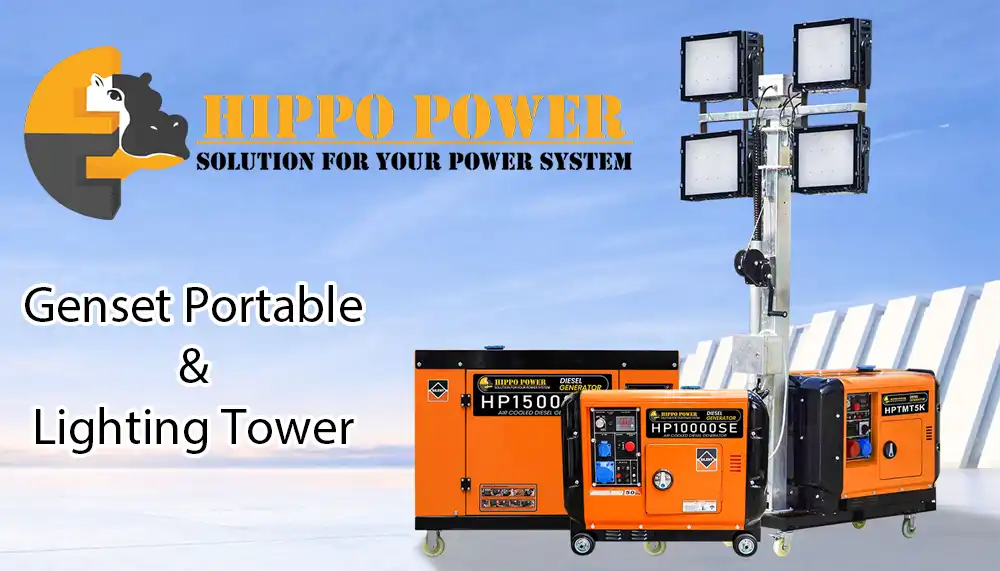 genset portable dan lighting tower hippopower