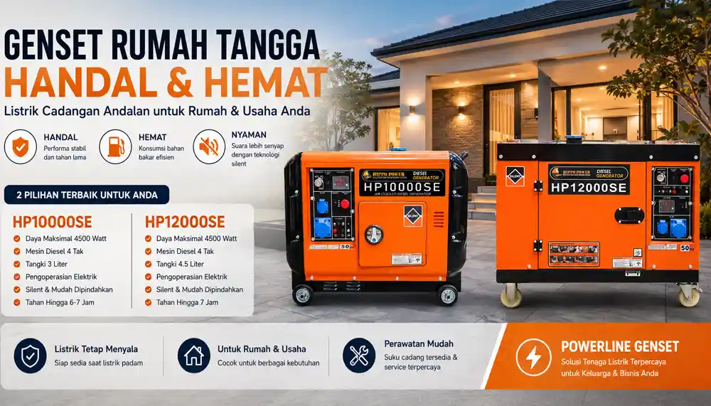 genset rumah tangga hippopower
